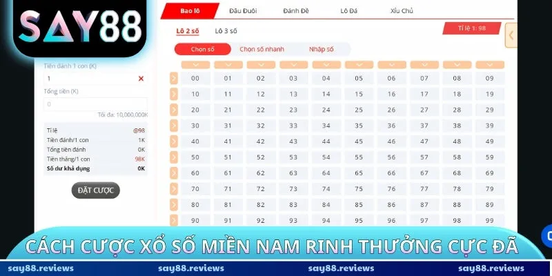 Cách cược xổ số miền Nam rinh thưởng cực đã