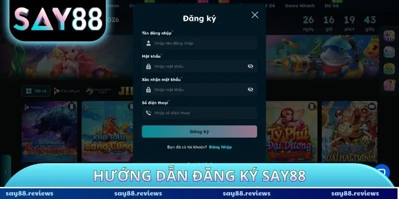 Hướng dẫn đăng ký SAY88