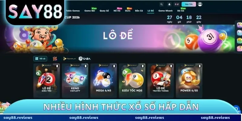 Nhiều hình thức xổ số hấp dẫn